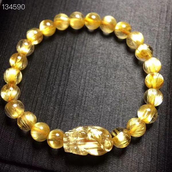 natural gold rutilated titanium quartz woman men bracelet 7mm clear round beads jewelry pi xiu pendant brazil aaaaaaa, Silver
natural gold rutilated titanium quartz woman men bracelet 7mm clear round beads jewelry pi xiu pendant brazil aaaaaaa, Silver
