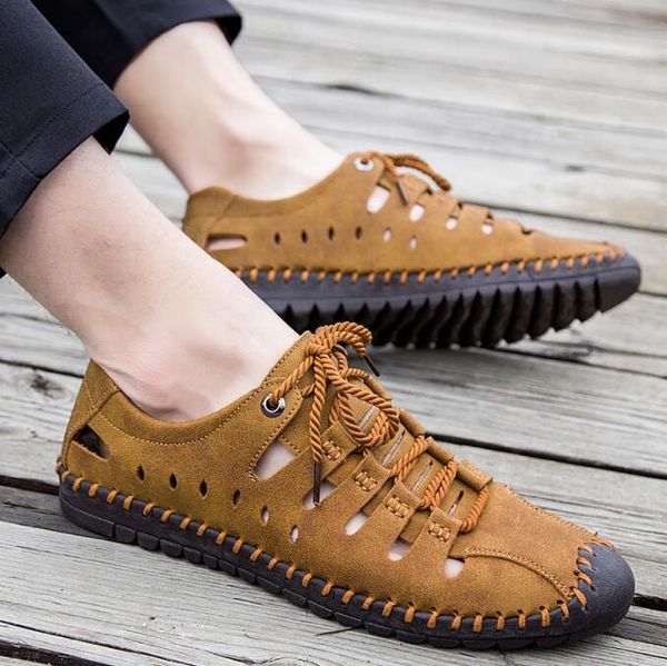 men leather sandals comfortable outdoor casual shoes summer beach casual walking male sneakers men beach sandals, Black
men leather sandals comfortable outdoor casual shoes summer beach casual walking male sneakers men beach sandals, Black