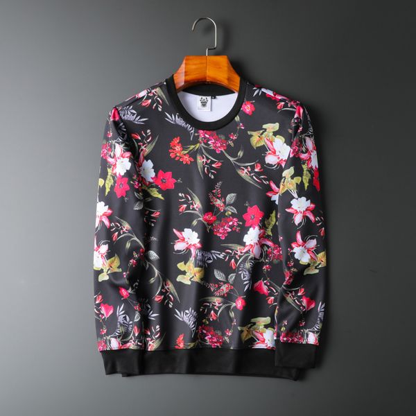 european and american men's wear summer 2022 new long-sleeved round collar floral print fashion fleece, Black
european and american men's wear summer 2022 new long-sleeved round collar floral print fashion fleece, Black