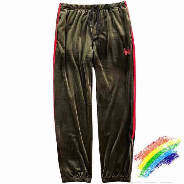 velvet awge needle jogging pants men women casual awge x needle pants 19ss narrow velvet butterfly embroidery pants t220721, Black
velvet awge needle jogging pants men women casual awge x needle pants 19ss narrow velvet butterfly embroidery pants t220721, Black
