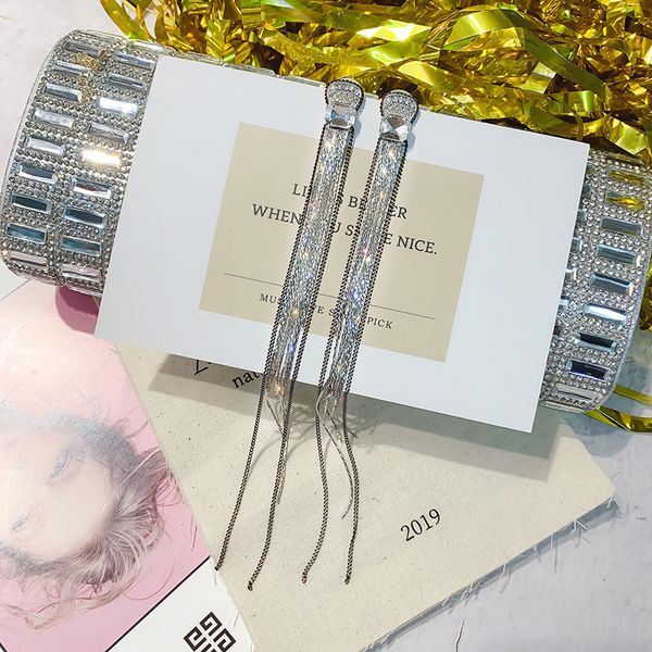 925 silver needle elegant super long chain tassel earrings womens korean and simple online influencer eardrops trendy eardrop, Golden
925 silver needle elegant super long chain tassel earrings womens korean and simple online influencer eardrops trendy eardrop, Golden