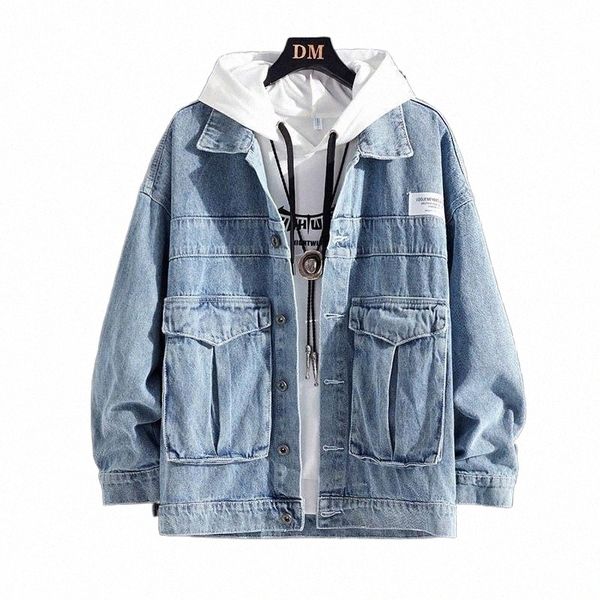 men's jackets spring autumn fashion simple denim jacket lapel large pockets pure color patches youth student loose casual s00m#, Black;brown 
men's jackets spring autumn fashion simple denim jacket lapel large pockets pure color patches youth student loose casual s00m#, Black;brown