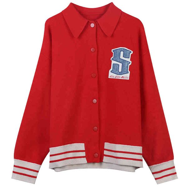 women's sweaters korean sweater spring coat female 2022 stripe letter jacquard college style lapel knit cardigan 2igc, White;black
women's sweaters korean sweater spring coat female 2022 stripe letter jacquard college style lapel knit cardigan 2igc, White;black