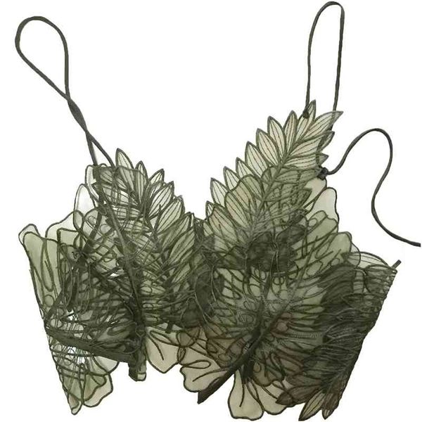 women tank green transparent outfit camis embroidered tanks organza leaves crop 210326, White
women tank green transparent outfit camis embroidered tanks organza leaves crop 210326, White