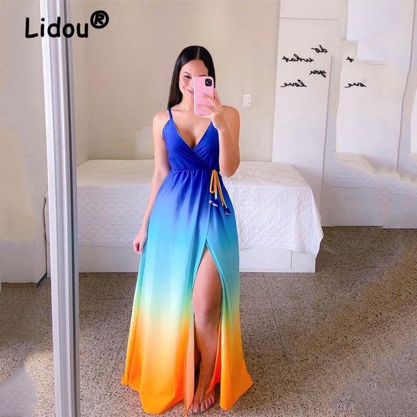 summer elegant sleeveless sling party casual dresses split deep v neck backless lady maxi tie-dye printed women beach long, Black;gray
summer elegant sleeveless sling party casual dresses split deep v neck backless lady maxi tie-dye printed women beach long, Black;gray