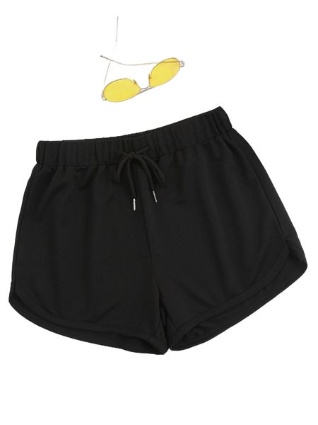 drawstring waist track shorts z7mi#, White;black