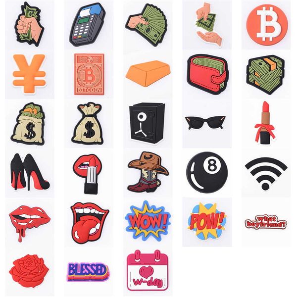 cute money dollar pvc croc charms lipstick sunglass shoes charms decoration for clog shoes accessories kids party gifts, White;pink
cute money dollar pvc croc charms lipstick sunglass shoes charms decoration for clog shoes accessories kids party gifts, White;pink
