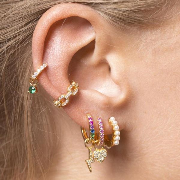clip-on & screw back no piercing earring gold filled cz open link chain design ear cuff stunning women girl clip on 1 piece, Silver
clip-on & screw back no piercing earring gold filled cz open link chain design ear cuff stunning women girl clip on 1 piece, Silver