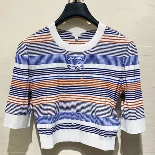 designer girl knits clothes womens t-shirt early spring mar tees women clothing classic with letters embroidery stripe high waist half sleev, White
designer girl knits clothes womens t-shirt early spring mar tees women clothing classic with letters embroidery stripe high waist half sleev, White