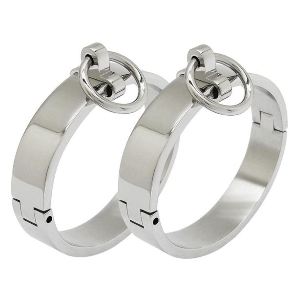 polished stainless steel lockable slave wrist and ankle cuffs bondage restraints bracelet with removable o ring266m, Black
polished stainless steel lockable slave wrist and ankle cuffs bondage restraints bracelet with removable o ring266m, Black