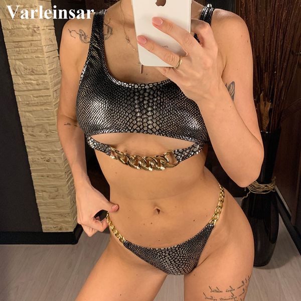 new bronzing snake printed bikini female swimsuit women swimwear two-piece bikini set with chain bather bathing suit swim v1895, White;black
new bronzing snake printed bikini female swimsuit women swimwear two-piece bikini set with chain bather bathing suit swim v1895, White;black