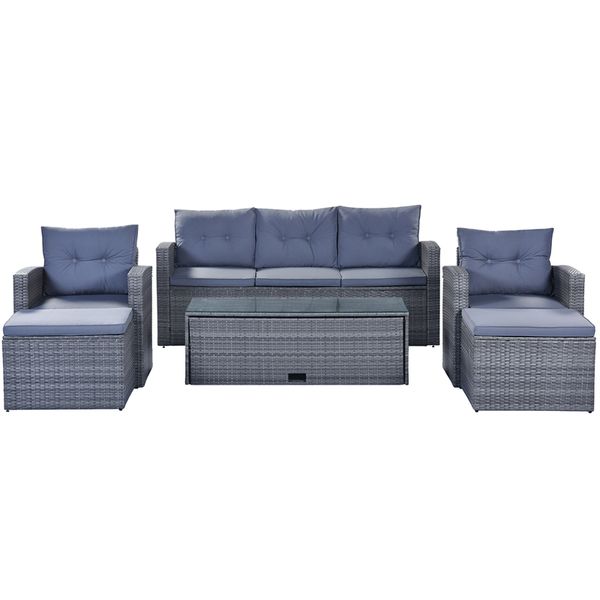 6-piece all-weather wicker pe rattan patio outdoor sets dining conversation sectional set with coffee table wicker sofas ottomans removable
6-piece all-weather wicker pe rattan patio outdoor sets dining conversation sectional set with coffee table wicker sofas ottomans removable