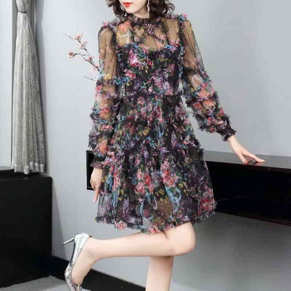 casual dresses dress women summer diamond shaped fungus edge screen printed long sleeved dress 7i17, Black;gray
casual dresses dress women summer diamond shaped fungus edge screen printed long sleeved dress 7i17, Black;gray
