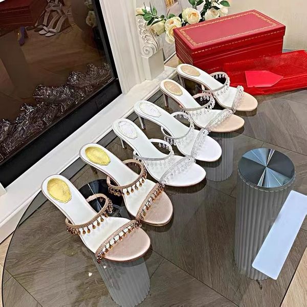 rene caovilla designers slipper womens sandals heels pointed toesl sunflower crysta buckle wedding dress shoes back strap genuine leather so, Black
rene caovilla designers slipper womens sandals heels pointed toesl sunflower crysta buckle wedding dress shoes back strap genuine leather so, Black