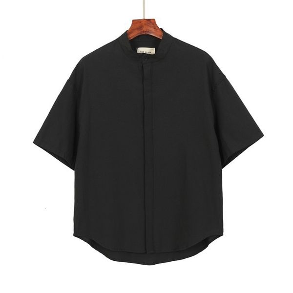 men's casual shirts dark wind high street fog 6th season 6 henry collar short sleeve ins arc lining psl5, White;black
men's casual shirts dark wind high street fog 6th season 6 henry collar short sleeve ins arc lining psl5, White;black