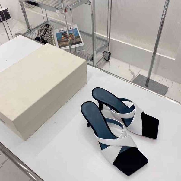 women's leather mule slippers simple summer slippers open end high heels series, Black
women's leather mule slippers simple summer slippers open end high heels series, Black