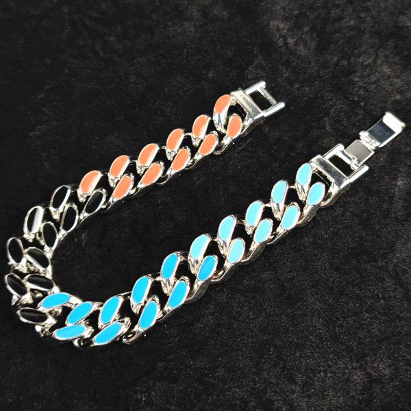 hip hop necklace cuban chain watch buckle colorful stitching colorful necklace, Silver
hip hop necklace cuban chain watch buckle colorful stitching colorful necklace, Silver