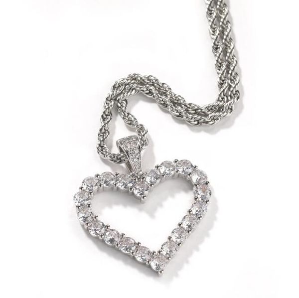 hip hop 3a+ cz stone paved bling iced out hollow out love pendants necklaces for men women rapper jewelry gift, Silver
hip hop 3a+ cz stone paved bling iced out hollow out love pendants necklaces for men women rapper jewelry gift, Silver