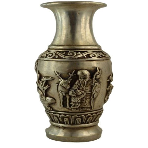 old decorated handwork tibet silver carving deer & immortal noble vase, Black
old decorated handwork tibet silver carving deer & immortal noble vase, Black