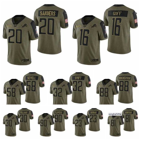 detroit men women youth lion 20 barry sanders 16 jared goff dandre swift t.j. hockenson penei sewell frank ragnow olive 2021 salute to, Black
detroit men women youth lion 20 barry sanders 16 jared goff dandre swift t.j. hockenson penei sewell frank ragnow olive 2021 salute to, Black