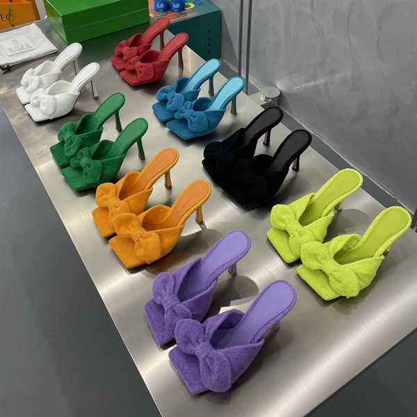 cute butterfly knot runway shoes woman open toe high heel women slippers candy color designer mules fashion holiday party shoes, Black
cute butterfly knot runway shoes woman open toe high heel women slippers candy color designer mules fashion holiday party shoes, Black