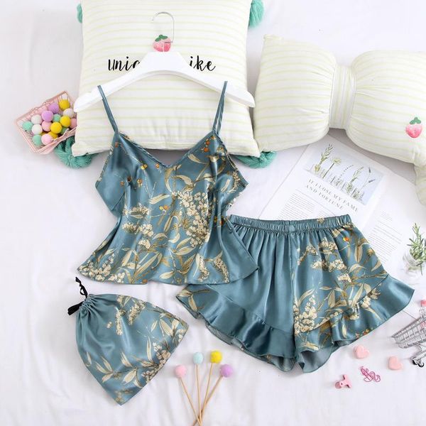 summer ice silk womens sleepwear pajamas suspender shorts 2 pcs set flowers home clothes can be worn outside, Black;red
summer ice silk womens sleepwear pajamas suspender shorts 2 pcs set flowers home clothes can be worn outside, Black;red