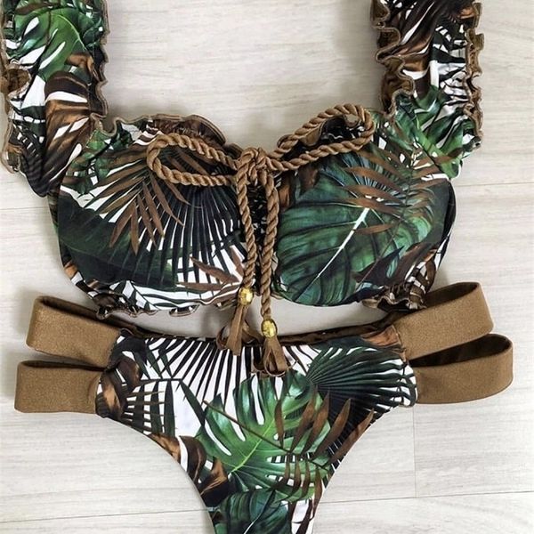 push up bikini set women ruffle biquini swimwear low waist brazilian ribbed swimsuit bather beach maillot de bain 220509, White;black
push up bikini set women ruffle biquini swimwear low waist brazilian ribbed swimsuit bather beach maillot de bain 220509, White;black