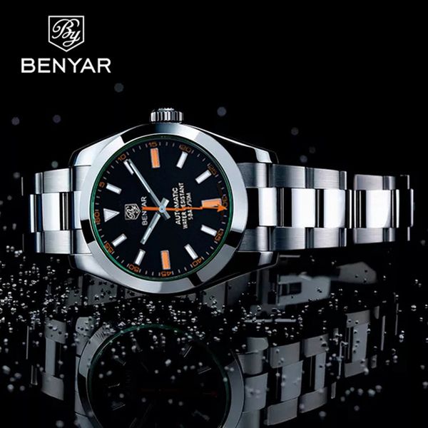 watches mens brand luxury benyar mechanical wristwatches business automatic sport for men masculino 220621, Slivery;brown
watches mens brand luxury benyar mechanical wristwatches business automatic sport for men masculino 220621, Slivery;brown