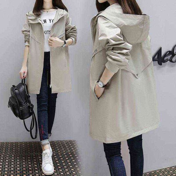 women's trench coats spring autumn coat women loose streetwear long windbreaker female zipper hooded plus size korean fashion clothes t, Tan;black
women's trench coats spring autumn coat women loose streetwear long windbreaker female zipper hooded plus size korean fashion clothes t, Tan;black