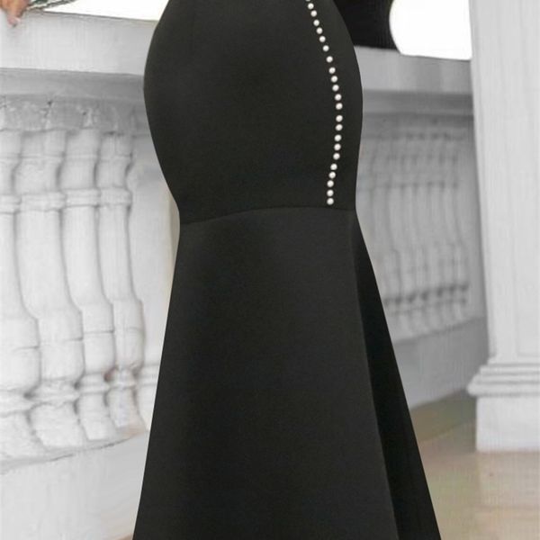 women high waist party ruffle skirts mermaid beading slim ladies fashion elegant classy package hip female african autumn jupes 220317, Black
women high waist party ruffle skirts mermaid beading slim ladies fashion elegant classy package hip female african autumn jupes 220317, Black
