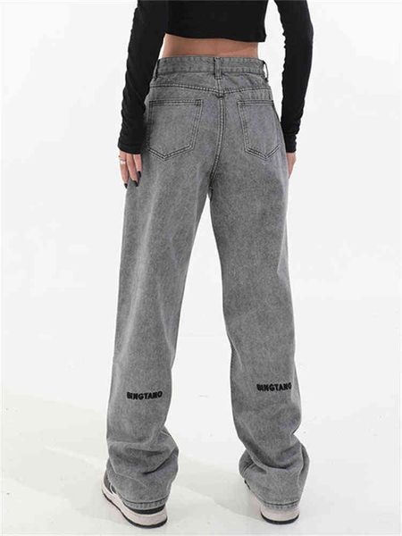 american high street ins retro smoke gray jeans women's summer loose thin mopping straight neutral pants female denim trousers t220728, Blue
american high street ins retro smoke gray jeans women's summer loose thin mopping straight neutral pants female denim trousers t220728, Blue