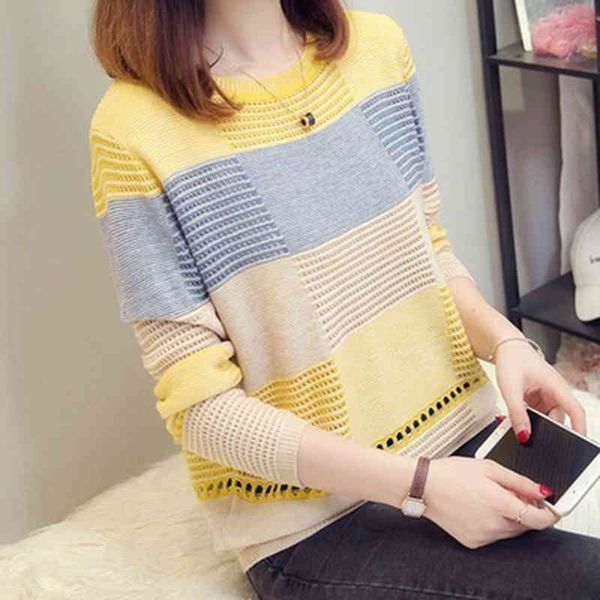 korean style women's autumn spring sweaters stripe patchwork knitted ladies pull jumpers o neck with long sleeve pullovers, White
korean style women's autumn spring sweaters stripe patchwork knitted ladies pull jumpers o neck with long sleeve pullovers, White