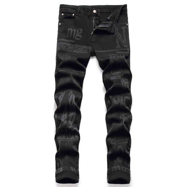 men's jeans design digital printing small straight tube men's micro elastic black jeans trend pants 3165 e1lj, Blue
men's jeans design digital printing small straight tube men's micro elastic black jeans trend pants 3165 e1lj, Blue