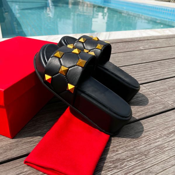 summer women sandals fashion slippers leather lady's slides thick platforms slider beach flip flops with box dust bag, Black
summer women sandals fashion slippers leather lady's slides thick platforms slider beach flip flops with box dust bag, Black