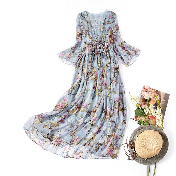 casual dresses vimina spring and summer women's wear mulberry silk medium length skirt lace v-neck up dress 7k88, Black;gray
casual dresses vimina spring and summer women's wear mulberry silk medium length skirt lace v-neck up dress 7k88, Black;gray