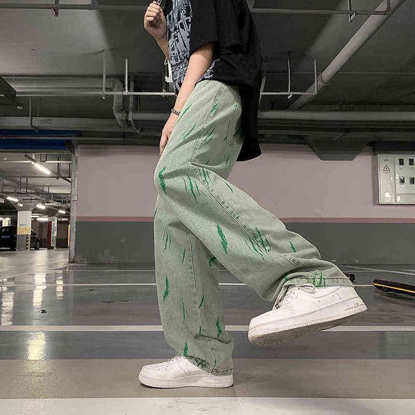 men street dance wide legs baggy jeans korean version fashion green loose denim pants male rap hip hop jeans plus size s-3xl t220726, Blue
men street dance wide legs baggy jeans korean version fashion green loose denim pants male rap hip hop jeans plus size s-3xl t220726, Blue