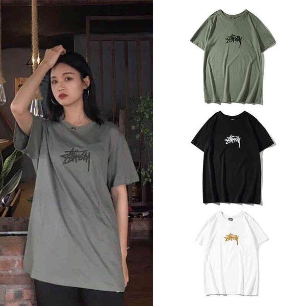 embroidered fashion brand short t-shirt men and women ins street versatile basic cotton couple, White;black
embroidered fashion brand short t-shirt men and women ins street versatile basic cotton couple, White;black
