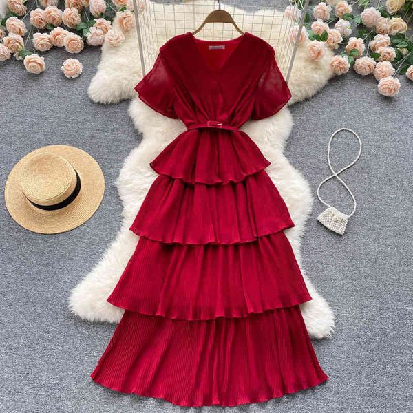 casual dresses french minority design elegant temperament v-neck cake dress women's lace up seaside resort chiffon skirt x8yk, Black;gray
casual dresses french minority design elegant temperament v-neck cake dress women's lace up seaside resort chiffon skirt x8yk, Black;gray