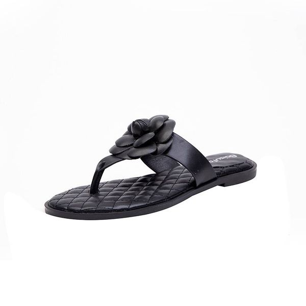 2022 new camellia flip-flop slippers women's summer flat toed flower beach slippers, Black
2022 new camellia flip-flop slippers women's summer flat toed flower beach slippers, Black