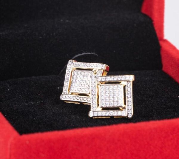 14k plated gold stud silver white diamond square fashion women's earrings, Golden;silver
14k plated gold stud silver white diamond square fashion women's earrings, Golden;silver