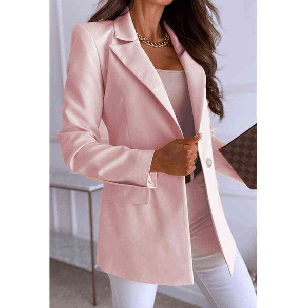 fall/winter women's suit jacket temperament slim single-breasted pure color elegant fashion suit jacket l220714, White;black
fall/winter women's suit jacket temperament slim single-breasted pure color elegant fashion suit jacket l220714, White;black