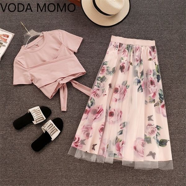 women irregular t shirt+mesh skirts suits bowknot solid vintage floral skirt sets elegant woman two piece set 220509, White
women irregular t shirt+mesh skirts suits bowknot solid vintage floral skirt sets elegant woman two piece set 220509, White