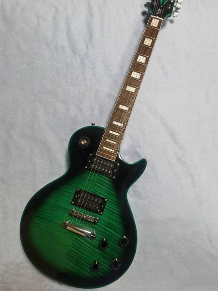 lp6 string electric guitar green panel black frame mahogany fingerboard good fee good sound quality postage free
lp6 string electric guitar green panel black frame mahogany fingerboard good fee good sound quality postage free