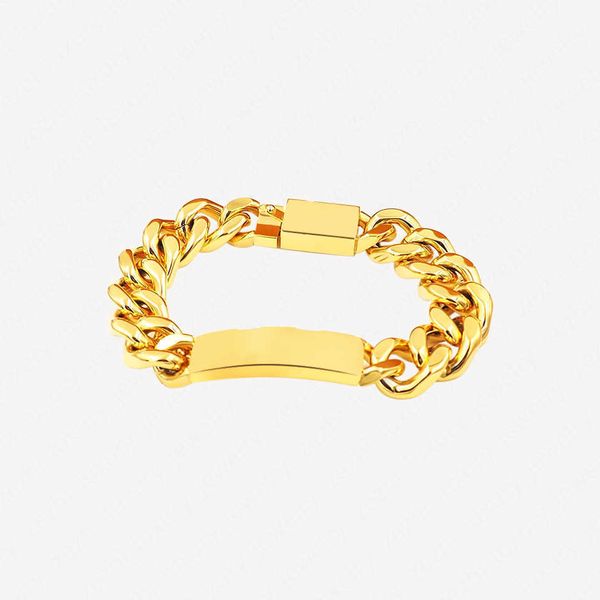 mens 18k gold plated stainless steel bracelets miami cuban link punk curb charm bracelet for man fashion classic accessories with jewelry, Black
mens 18k gold plated stainless steel bracelets miami cuban link punk curb charm bracelet for man fashion classic accessories with jewelry, Black