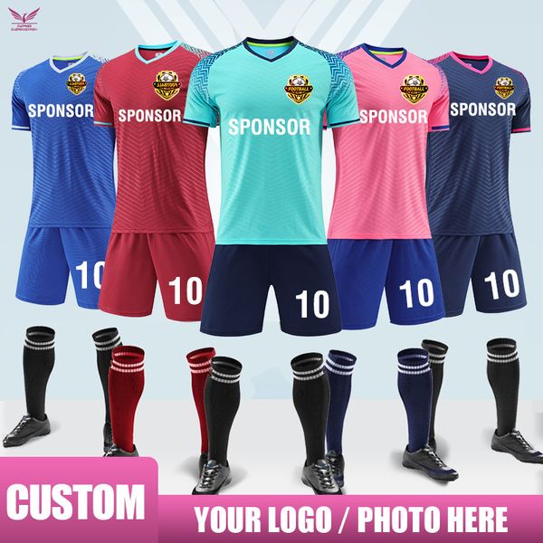custom soccer jersey set men football uniform personality customization kids football sets futbol big size tracksuit 220613, Gray
custom soccer jersey set men football uniform personality customization kids football sets futbol big size tracksuit 220613, Gray