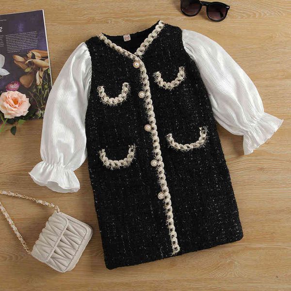kids knit long sleeve dress for girls autumn winter 2022 new toddler casual front buttons black princess dress children clothing l220715, Red;yellow
kids knit long sleeve dress for girls autumn winter 2022 new toddler casual front buttons black princess dress children clothing l220715, Red;yellow