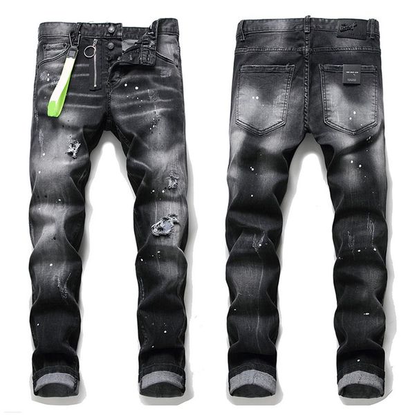 2022 mens rips stretch black jeans fashion slim fit washed motocycle denim pants panelled hip hop selling skinny jean for man designer trous, Blue
2022 mens rips stretch black jeans fashion slim fit washed motocycle denim pants panelled hip hop selling skinny jean for man designer trous, Blue