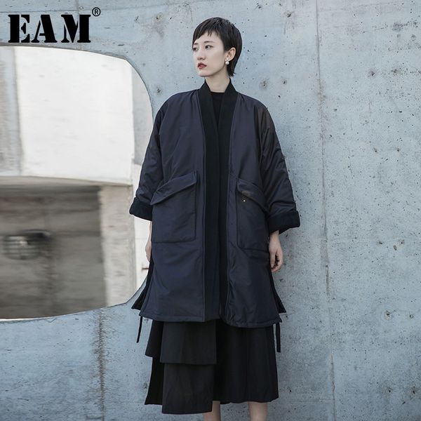eam black bandage big size cottonpadded coat long sleeve loose fit women parkas fashion spring autumn 1h301 201027
eam black bandage big size cottonpadded coat long sleeve loose fit women parkas fashion spring autumn 1h301 201027