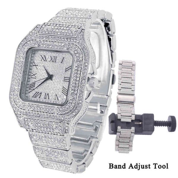 iced out square men watch luxury diamond hip hop watch fashion unltra thin wristwatch watch band link adjust slit strap, Slivery;brown
iced out square men watch luxury diamond hip hop watch fashion unltra thin wristwatch watch band link adjust slit strap, Slivery;brown
