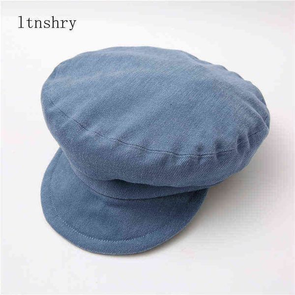 new autumn winter beige cotton military berets for women female flat army cap salior hat girl travel berets ladies painters cap j220722, Blue;gray
new autumn winter beige cotton military berets for women female flat army cap salior hat girl travel berets ladies painters cap j220722, Blue;gray